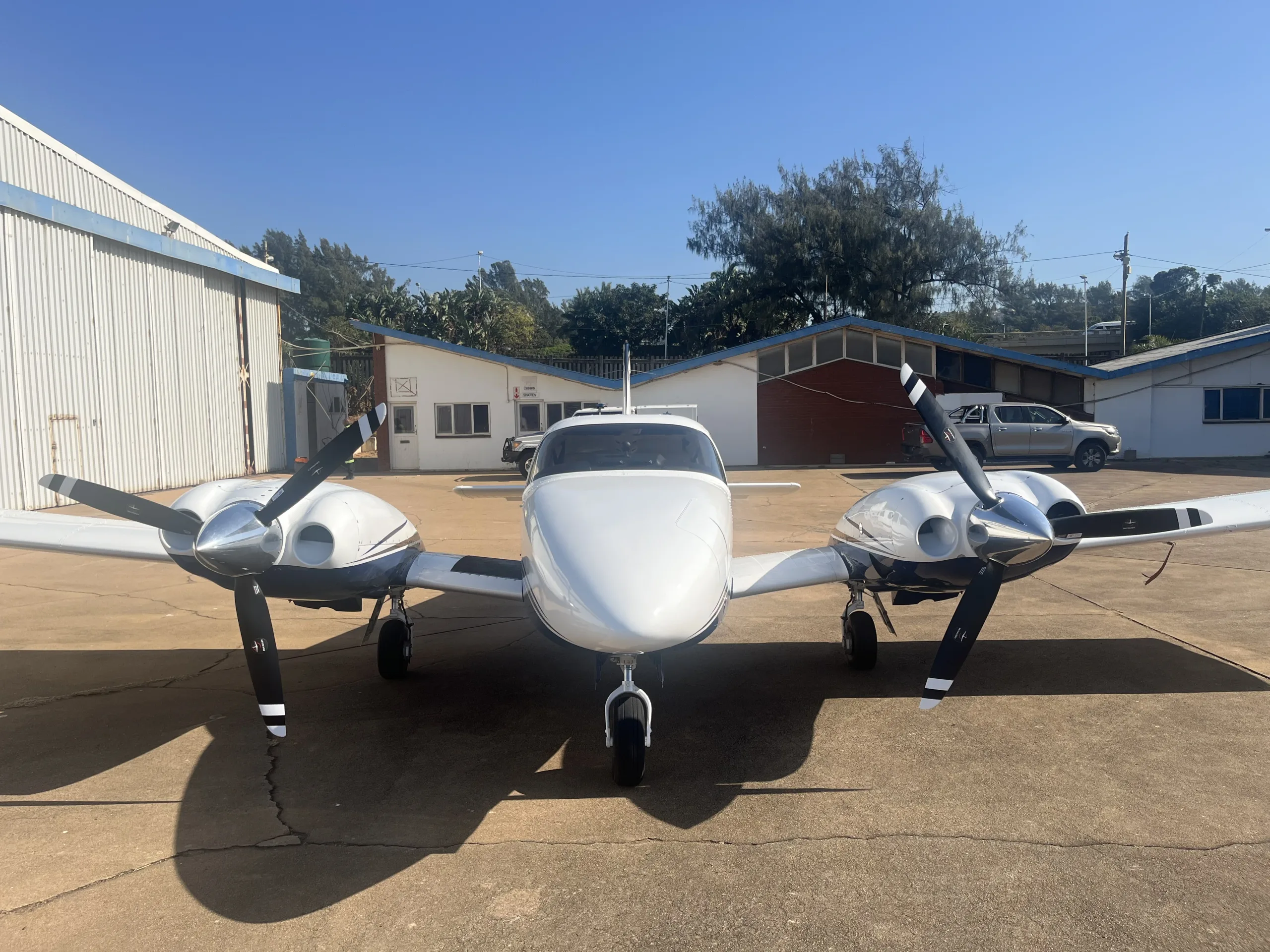 Exterior view of a 2007 Piper Seneca V, ZS-BPP.