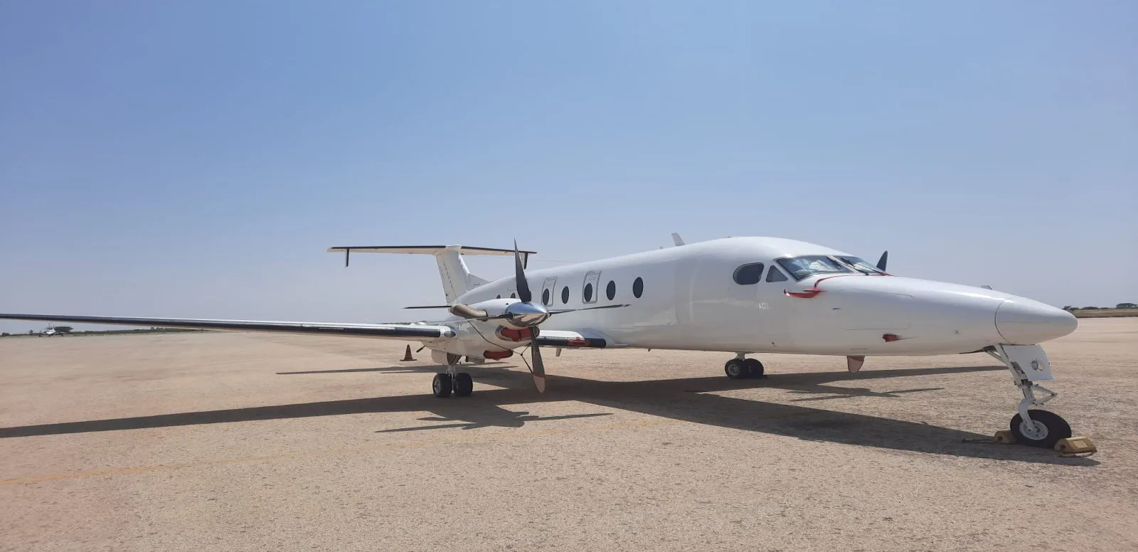 Exterior view of a Beechcraft 1900D.