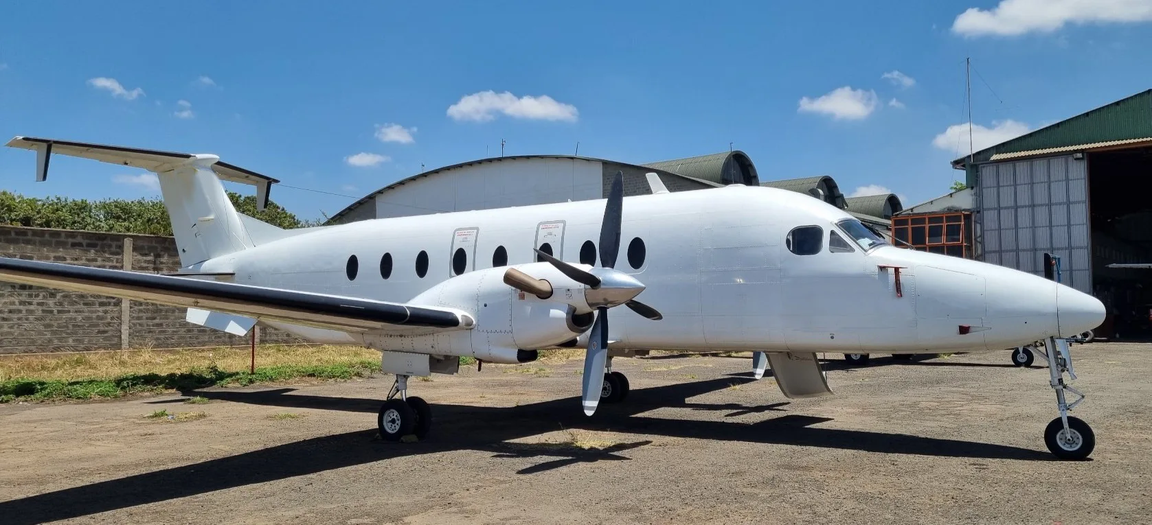 Exterior view of a Beechcraft 1900D.