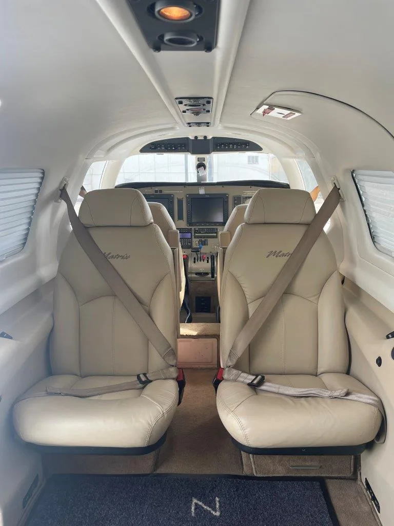 Cabin interior of a 2009 Piper Matrix.