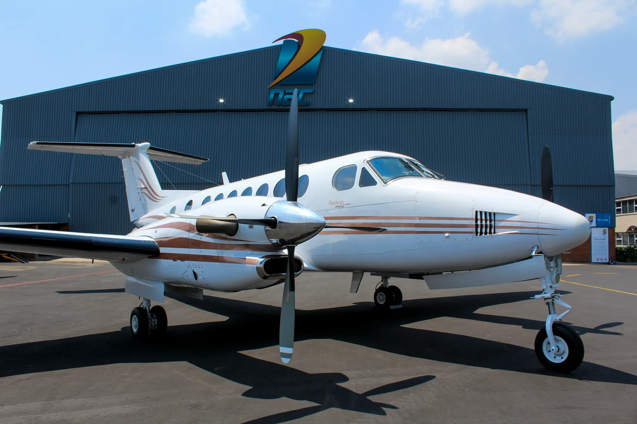 Exterior view of a Beechcraft King Air 350.