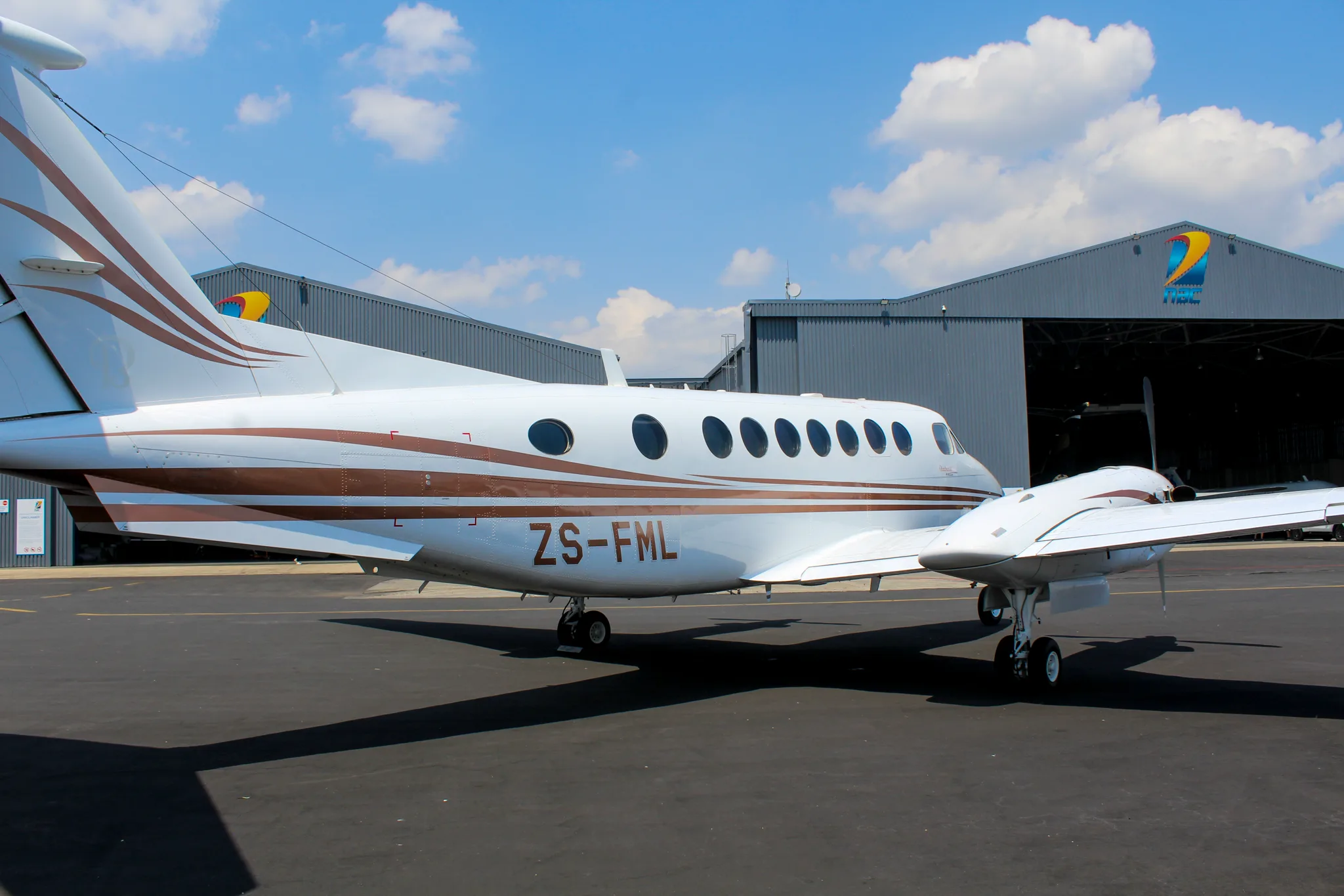 Exterior view of a Beechcraft King Air 350.