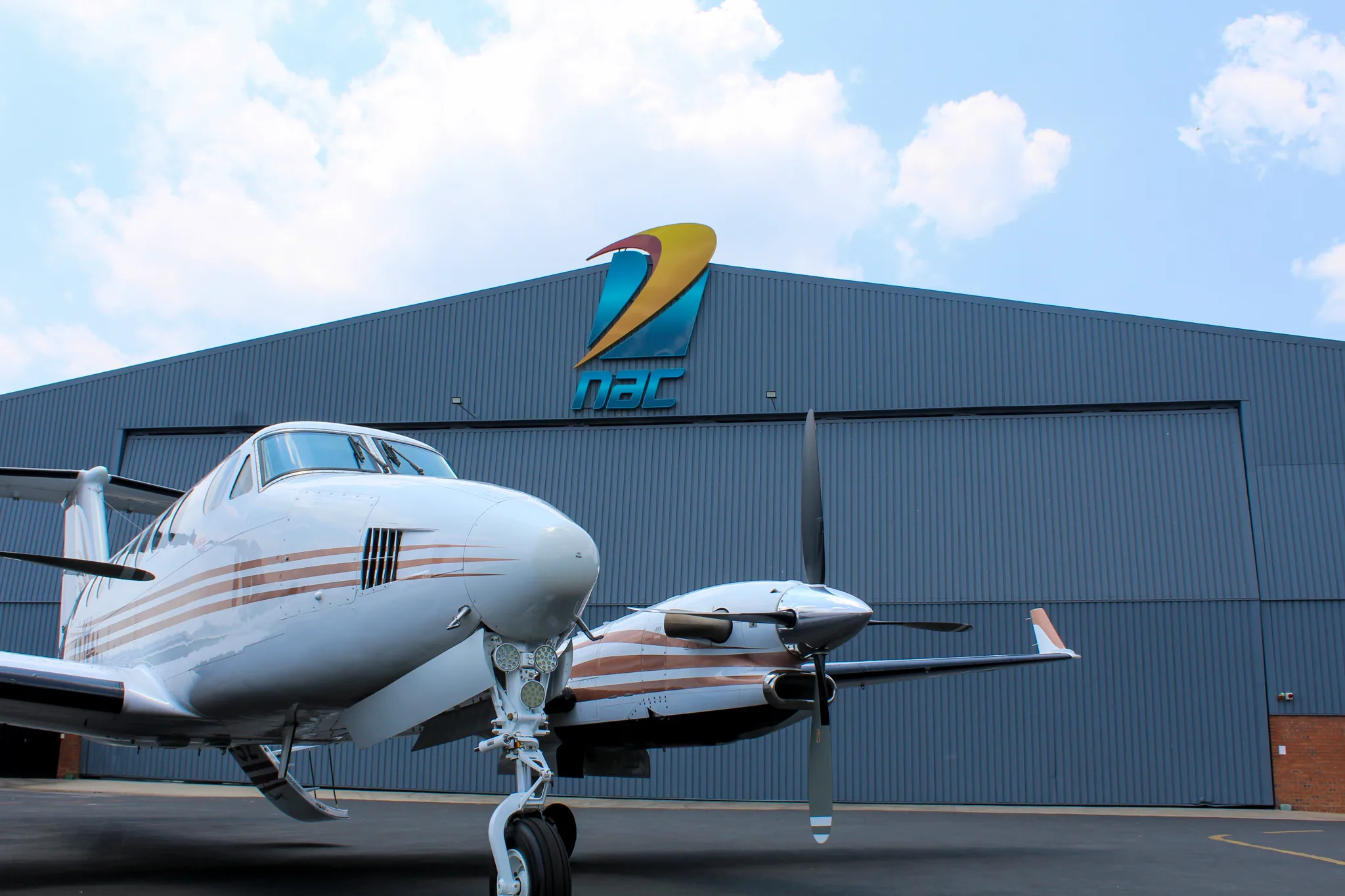 Exterior view of a Beechcraft King Air 350.