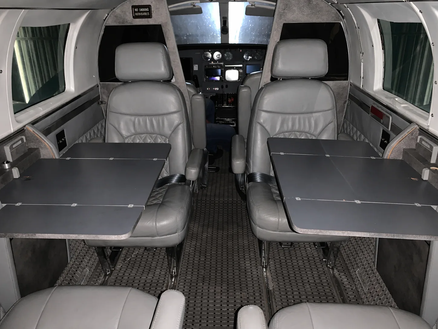 Cabin interior of a 1978 Cessna 402B Businessliner II.