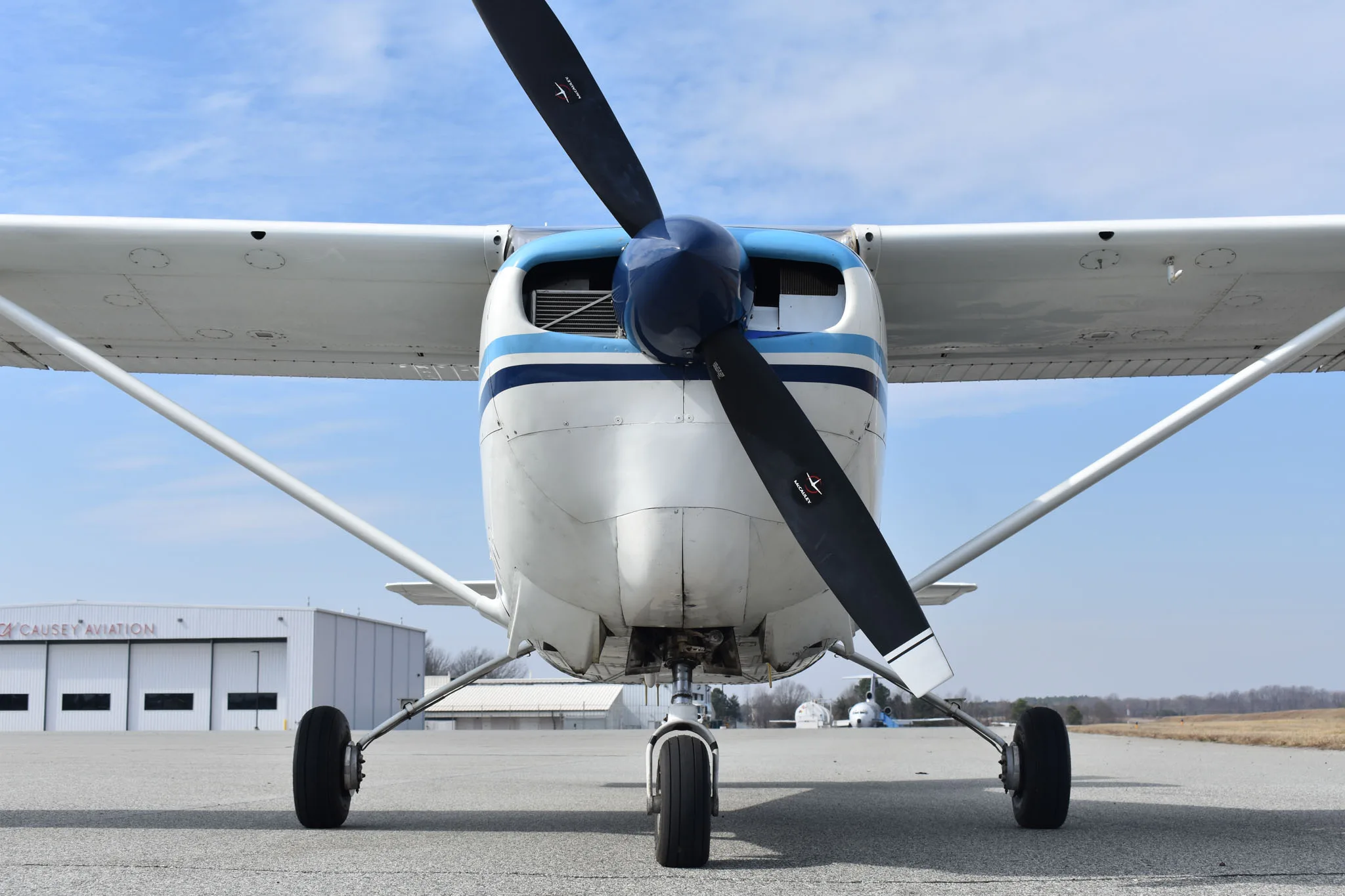 Exterior view of a 1962 Cessna 210B, N9752X.