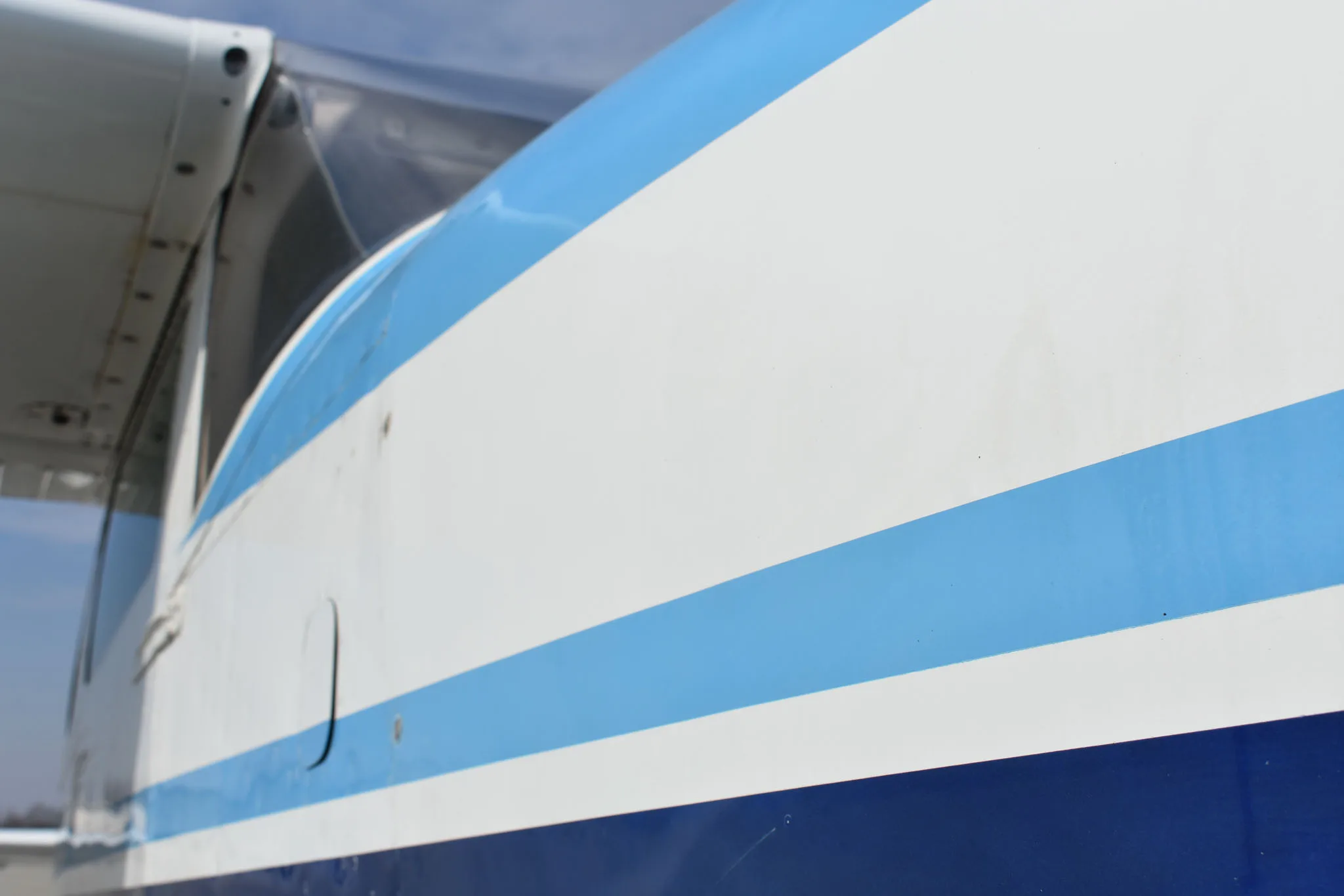 Engine detail of a 1962 Cessna 210B.