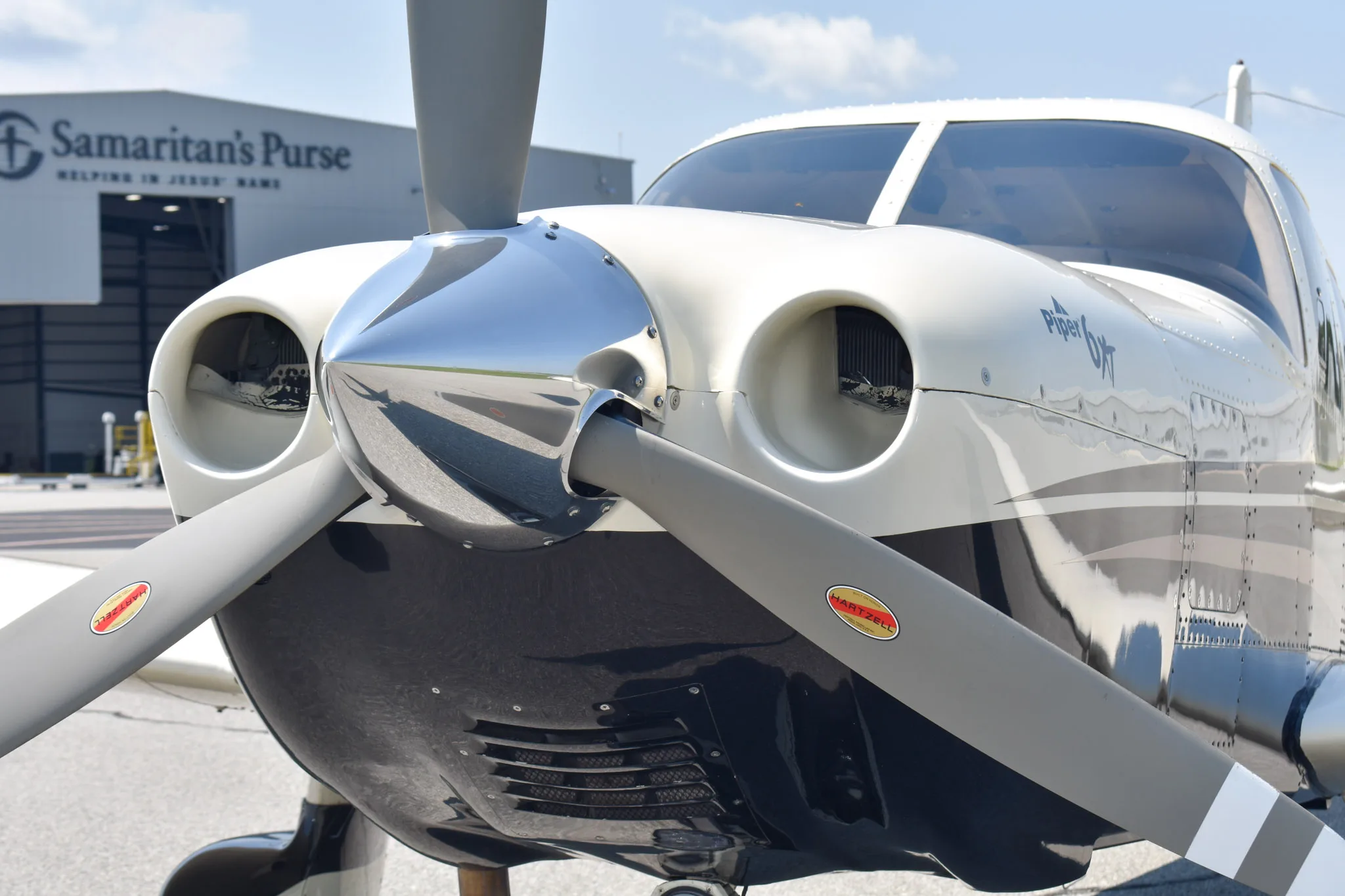 Engine detail of a 2005 Piper 6XT N34XT - $469,000.