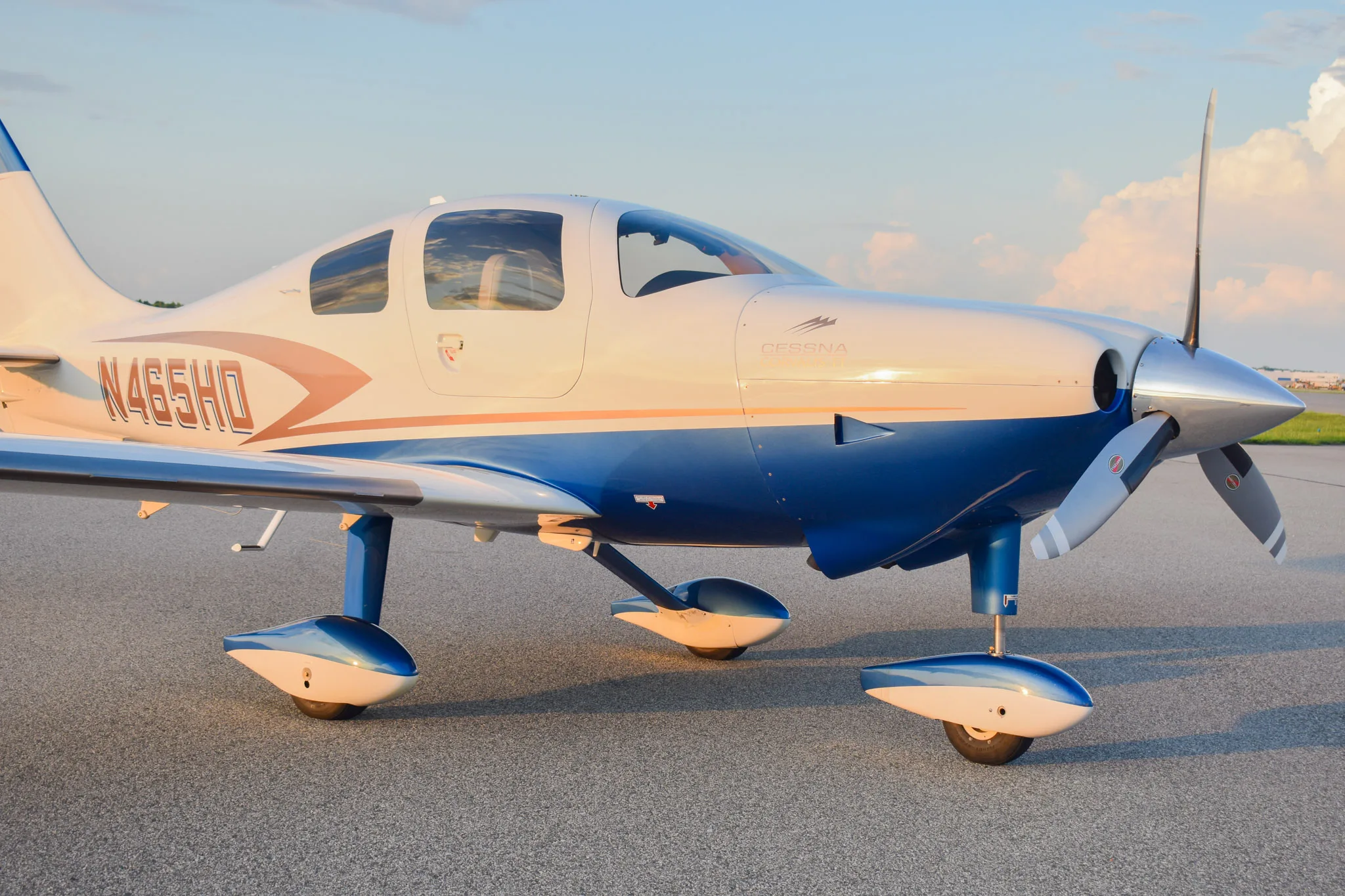 Marketing image of a 2009 Cessna 400SLX N465HD - $449,000 w/ 400 School.