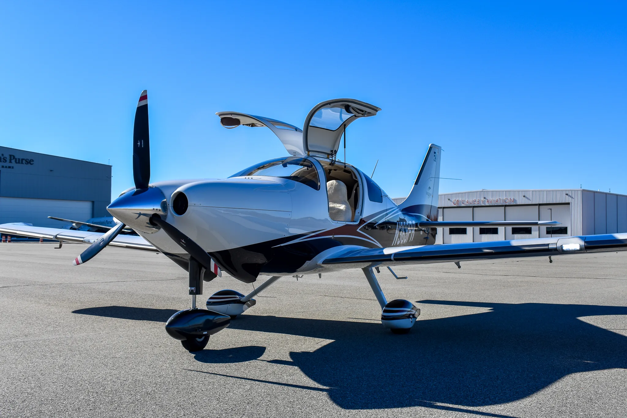 Exterior view of a 2016 Cessna TTX, N369PR.