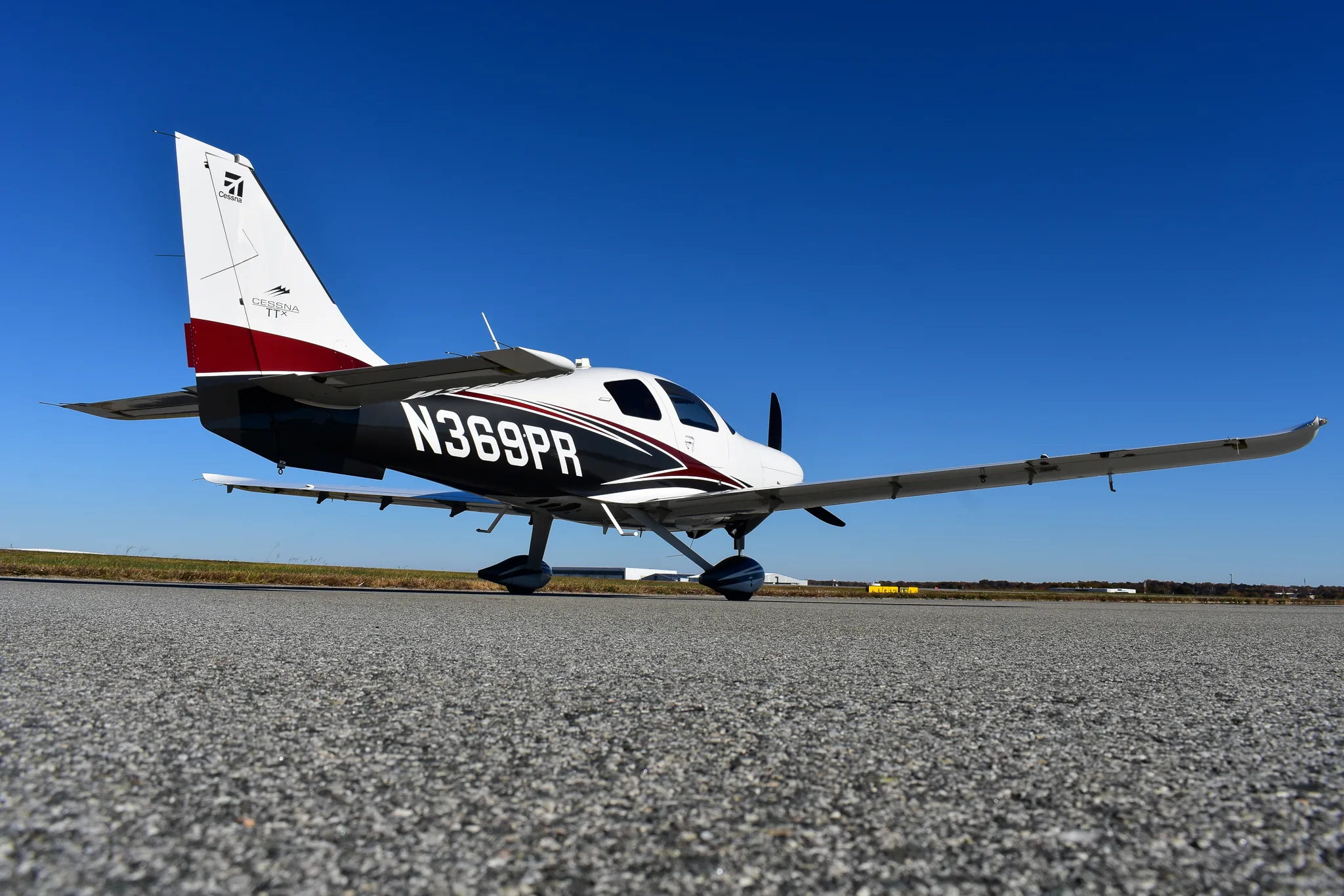 Exterior view of a 2016 Cessna TTX, N369PR.