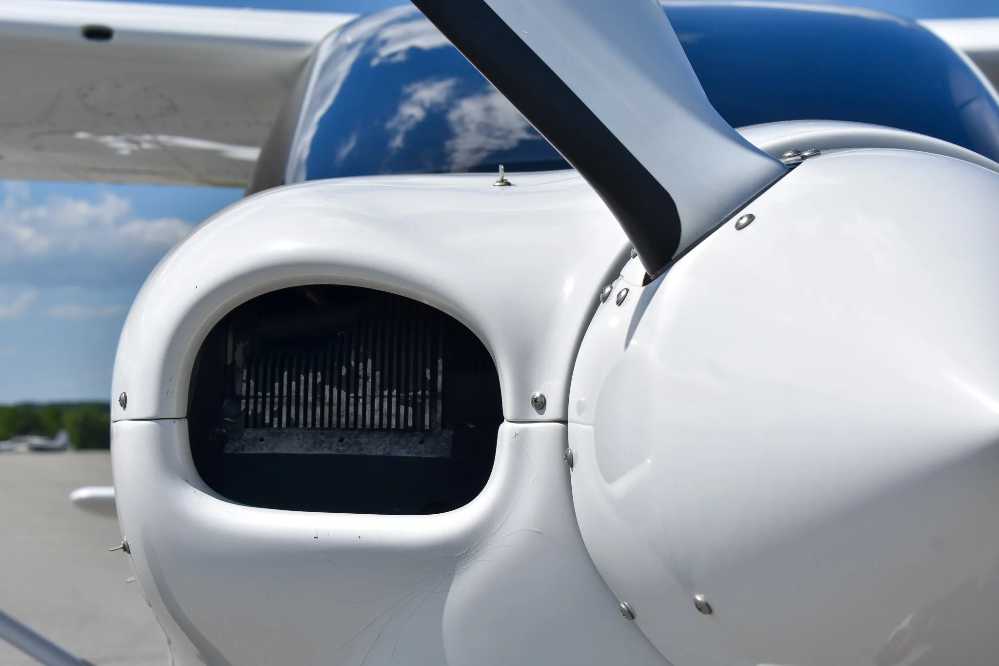 Engine detail of a 2016 Tecnam P2010.