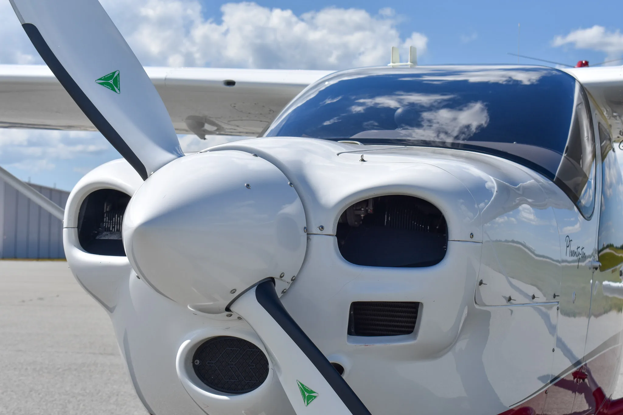 Exterior view of a 2016 Tecnam P2010, N228TA.