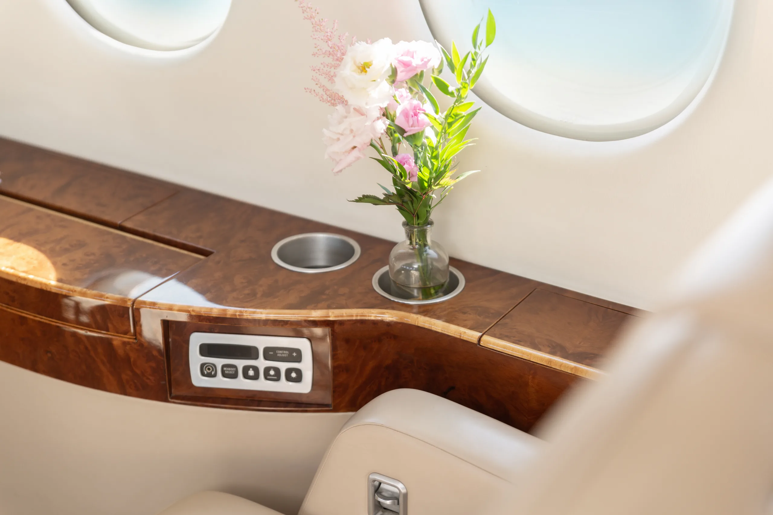 Cabin interior of a 2004 Dassault Falcon 2000EX EZ MSN 039.
