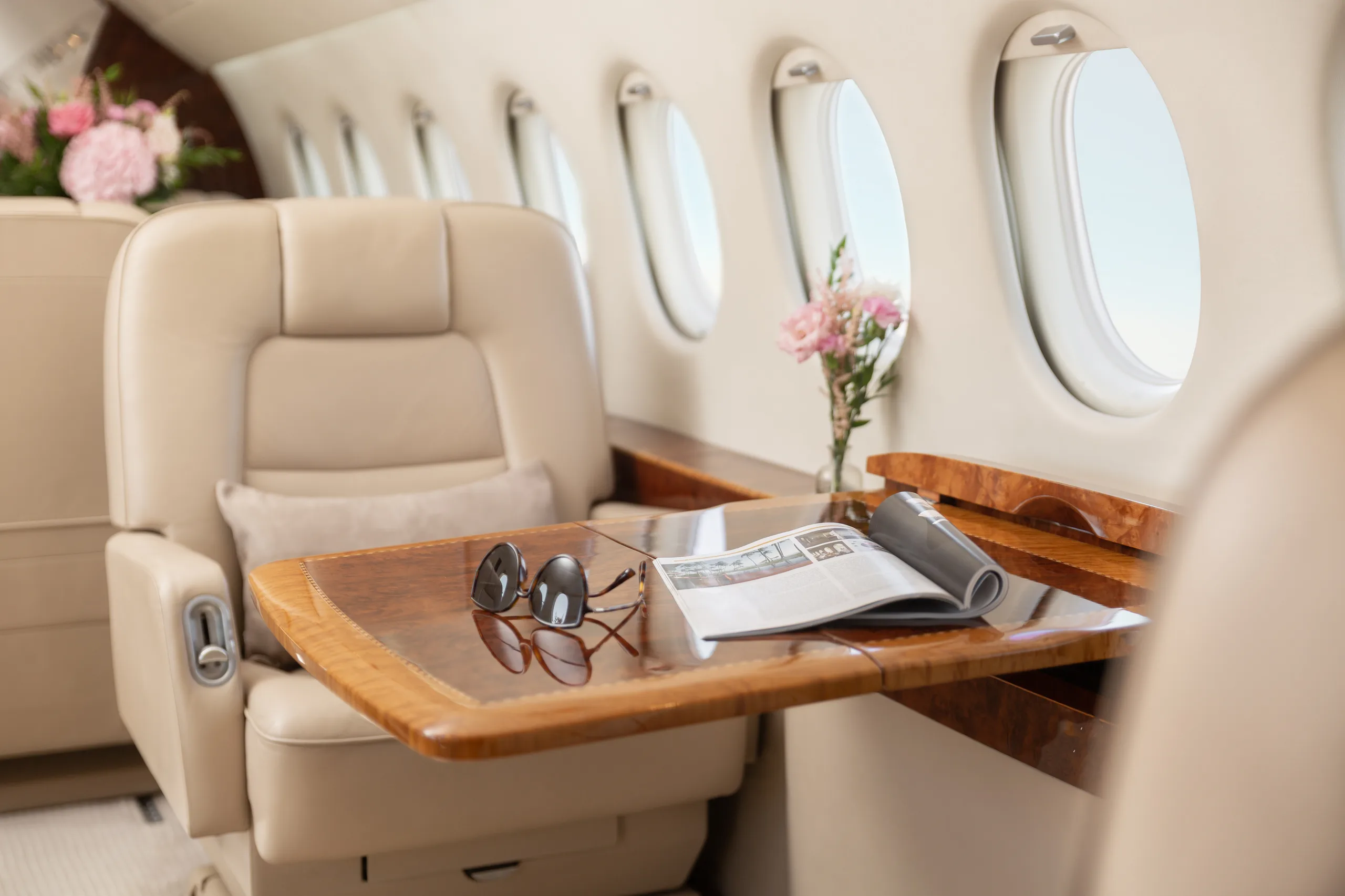 Cabin interior of a 2004 Dassault Falcon 2000EX EZ MSN 039.