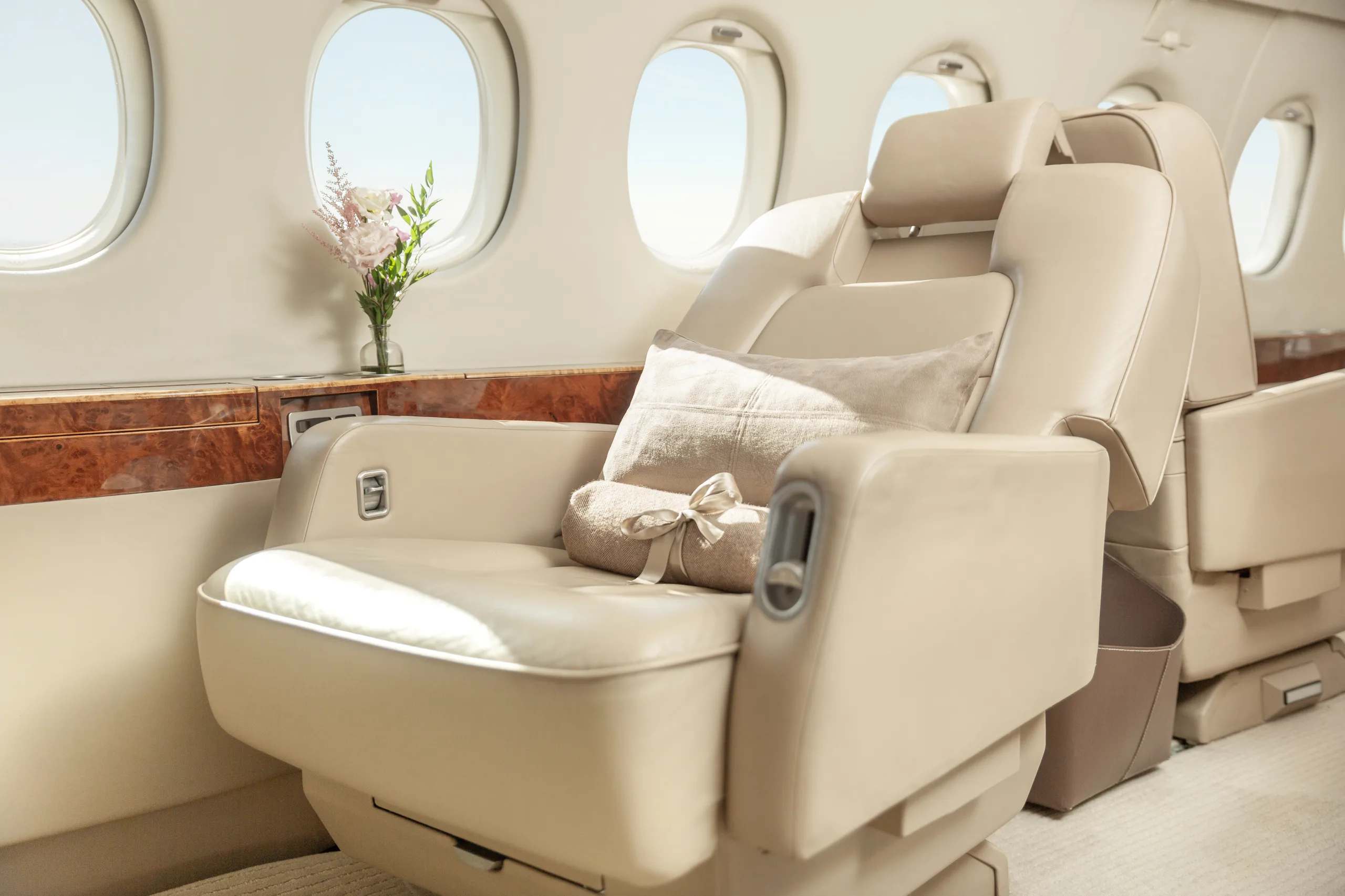 Cabin interior of a 2004 Dassault Falcon 2000EX EZ MSN 039.