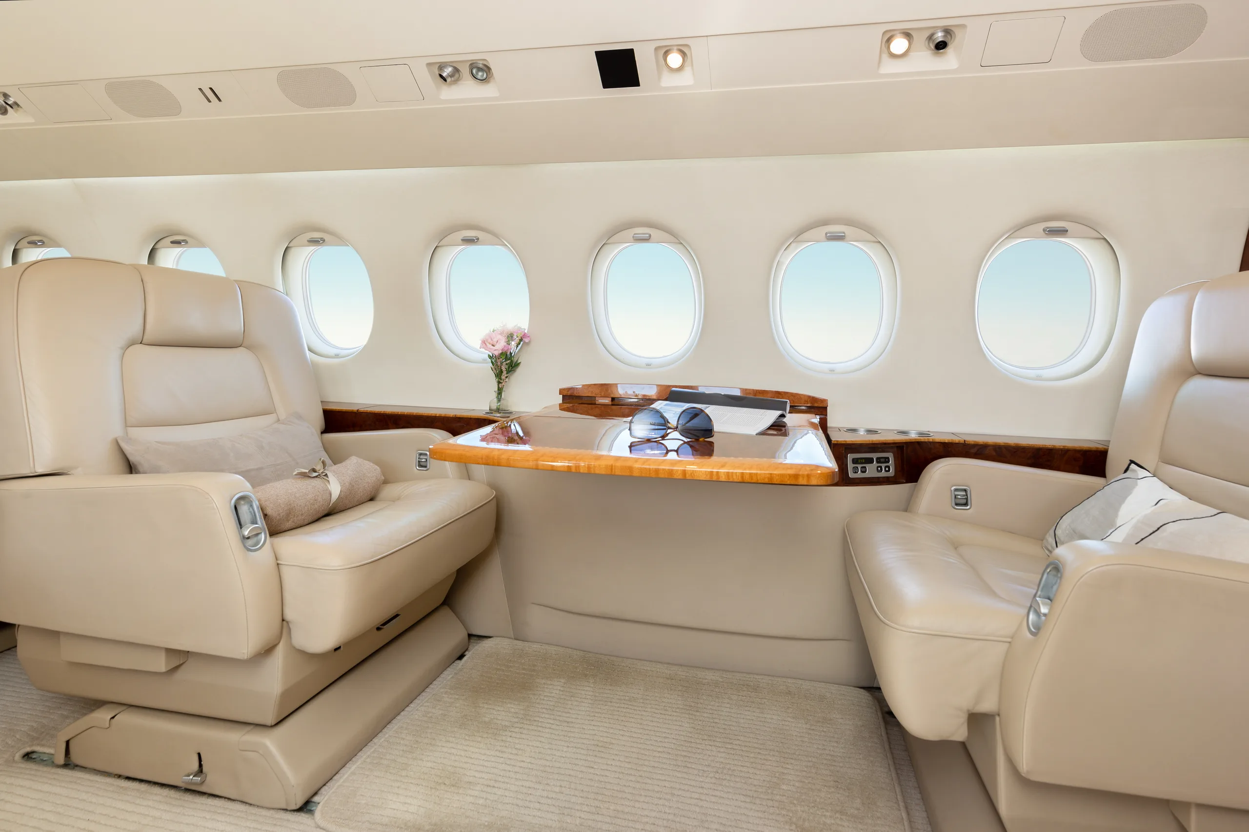 Cabin interior of a 2004 Dassault Falcon 2000EX EZ MSN 039.