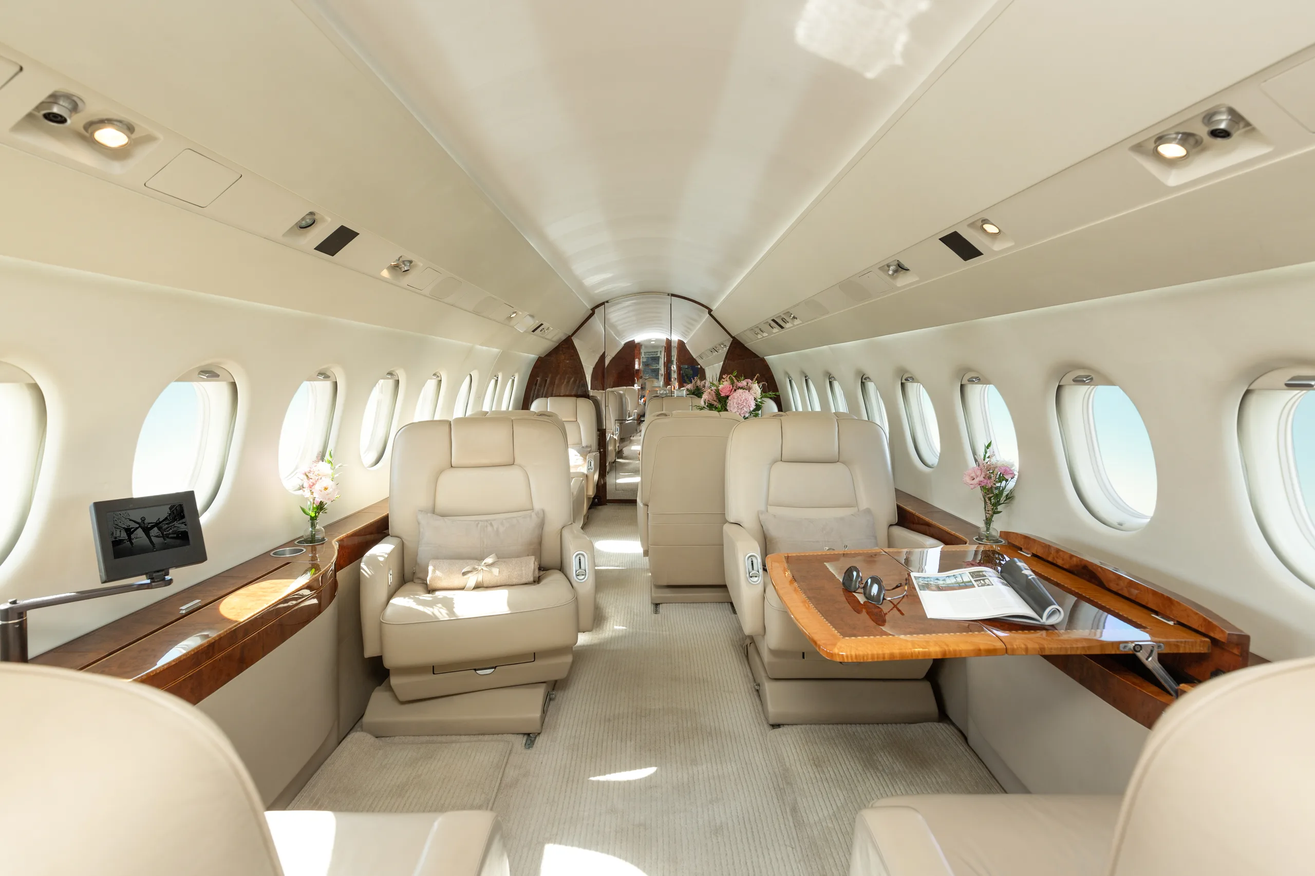 Cabin interior of a 2004 Dassault Falcon 2000EX EZ MSN 039.