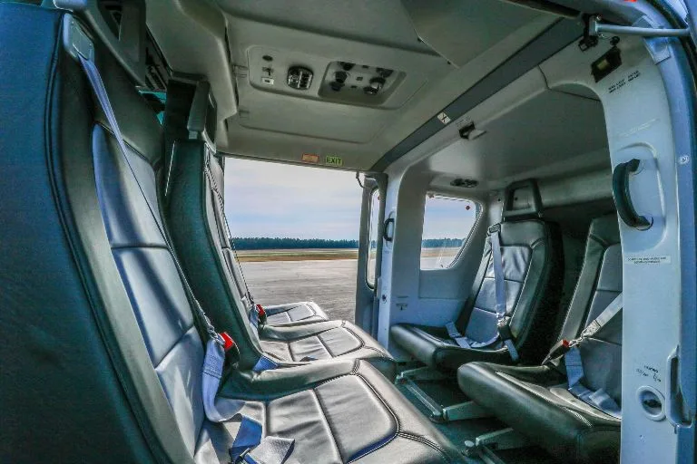 Cabin interior of a 2000 Aircraft Eurocopter EC135T1.