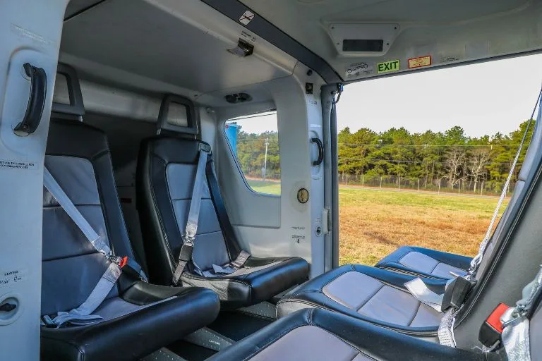 Cabin interior of a 2000 Aircraft Eurocopter EC135T1.