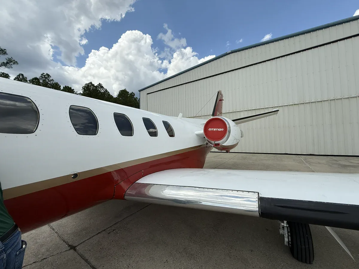 Exterior view of a 1981 Cessna Citation II SN 550-0267, N910RB.