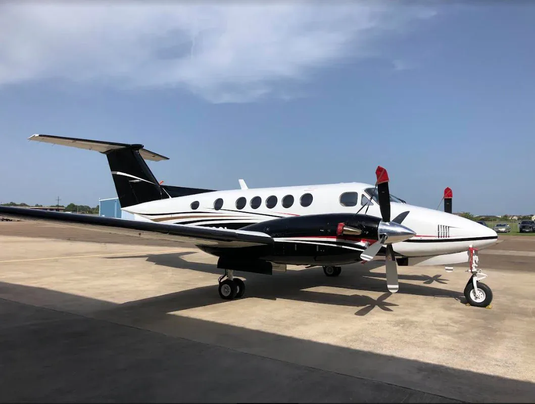 Exterior view of a 1981 Beechcraft King Air 200 SN, N550GL.