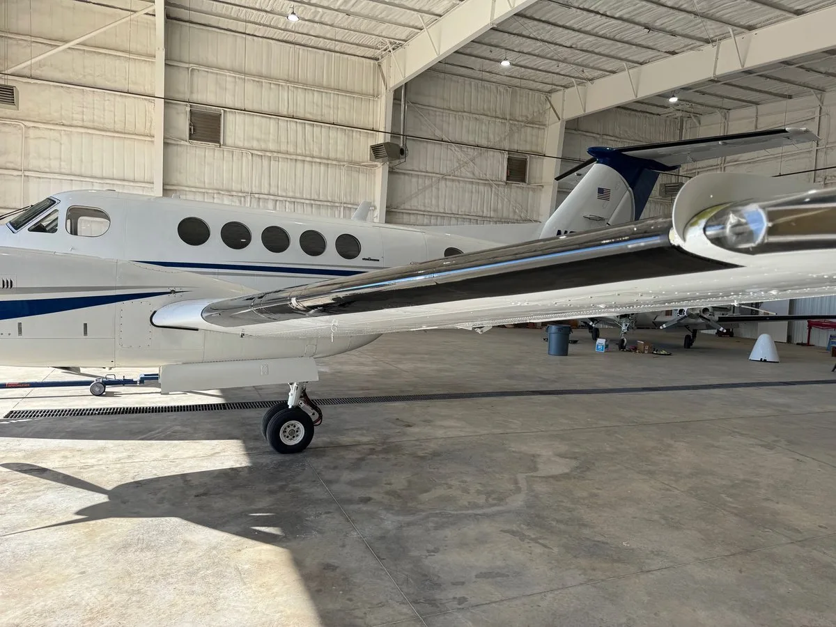 Cabin interior of a 1982 Beechcraft King Air B200 SN.