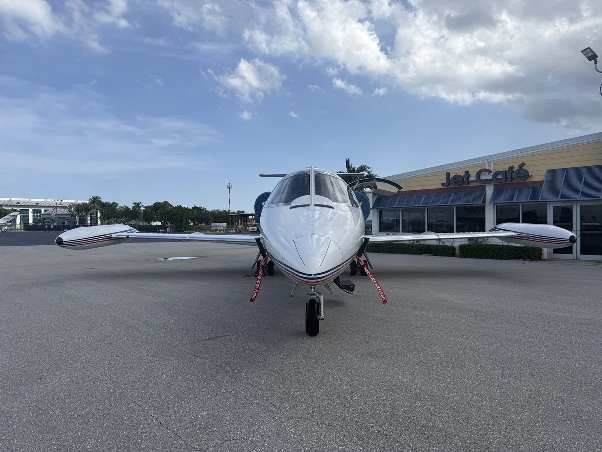 Exterior view of a 1985 Learjet 35A SN 35A-594, N747BW.