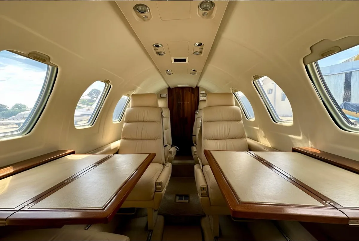 Cabin interior of a 1989 Cessna Citation II SN 550-0601.