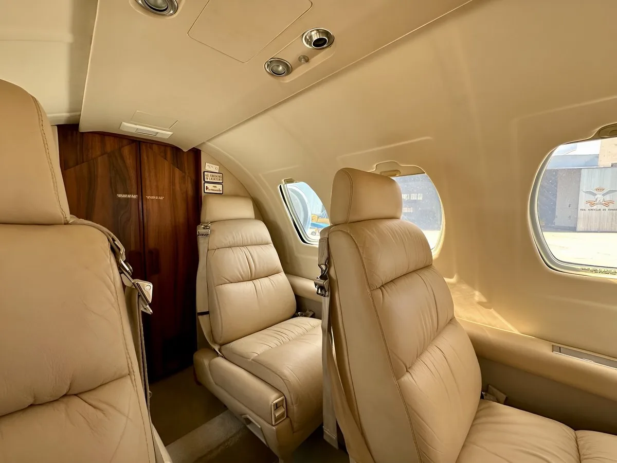 Cabin interior of a 1989 Cessna Citation II SN 550-0601.