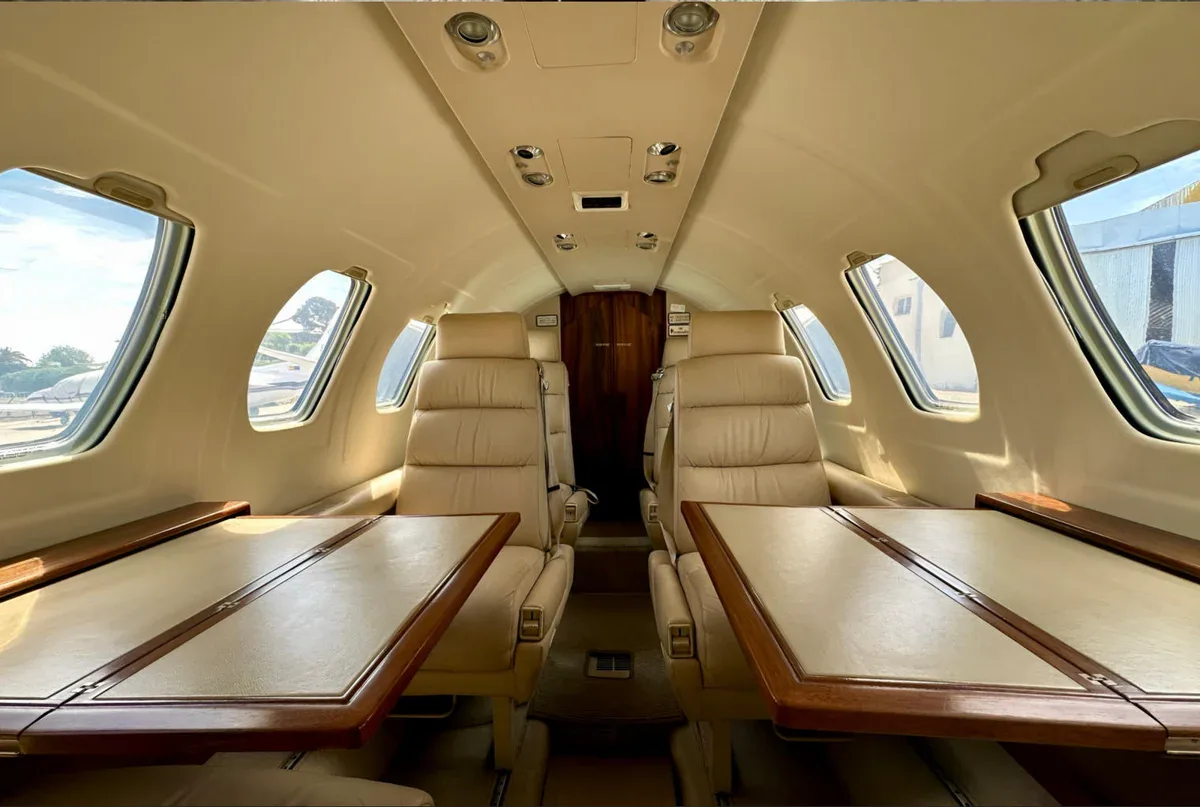 Cabin interior of a 1989 Cessna Citation II SN 550-0601.