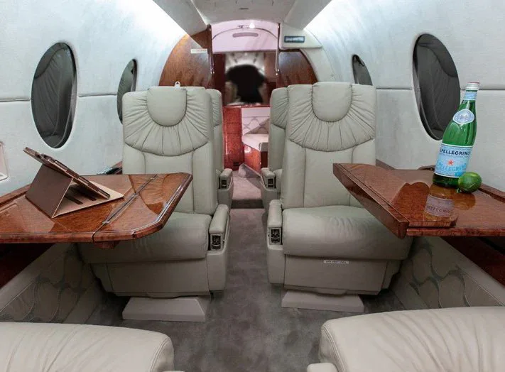 Cabin interior of a 1994 Hawker 400XPR SN.