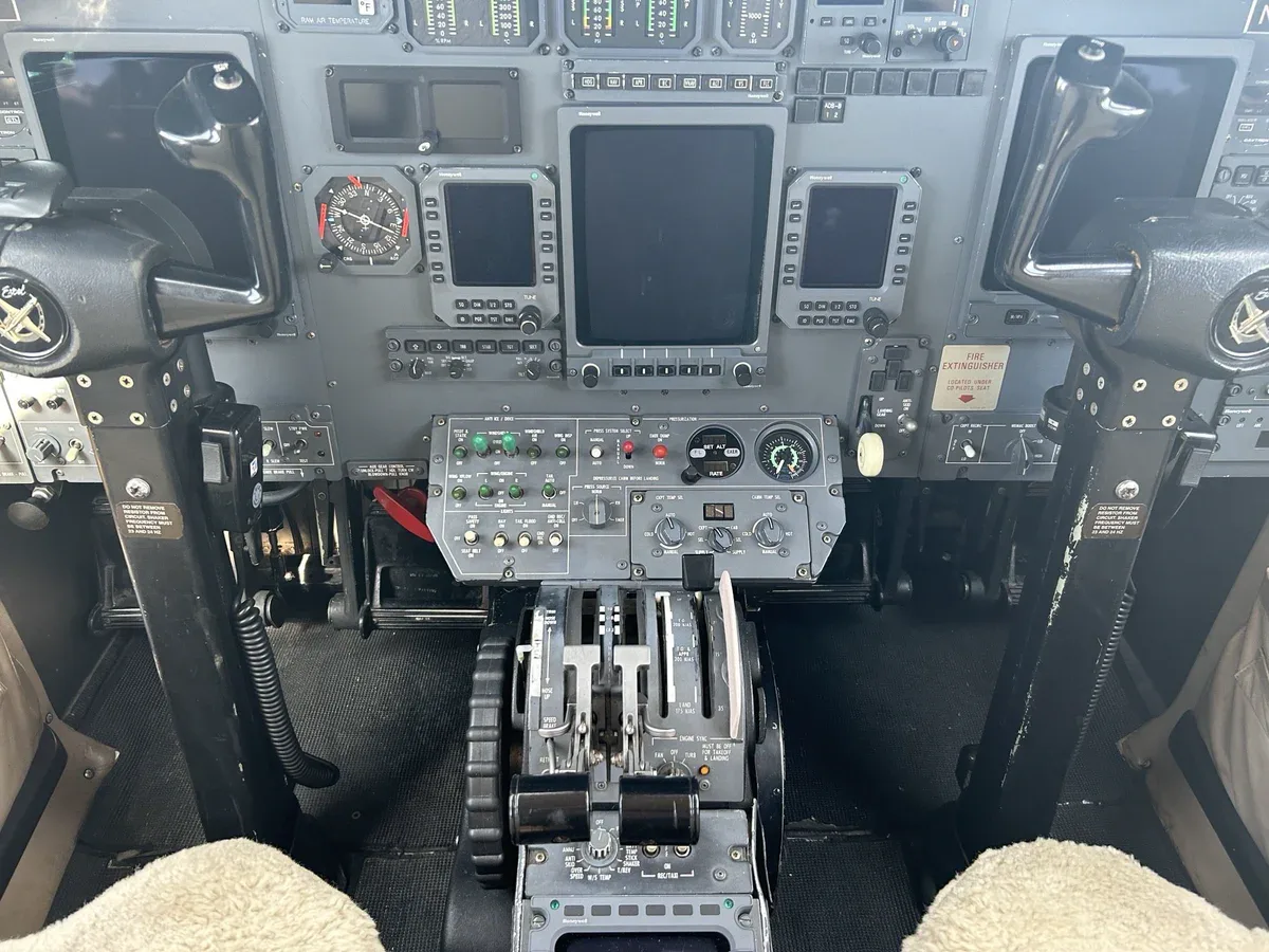 Cockpit and instrument panel of a 2001 Cessna Citation Excel SN 560-5150.