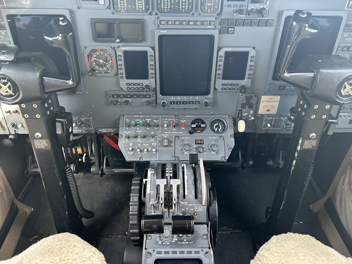 Cockpit and instrument panel of a 2001 Cessna Citation Excel SN 560-5150.