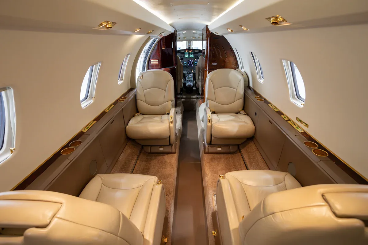 Cabin interior of a 2002 Cessna Citation Excel SN 560-5279.