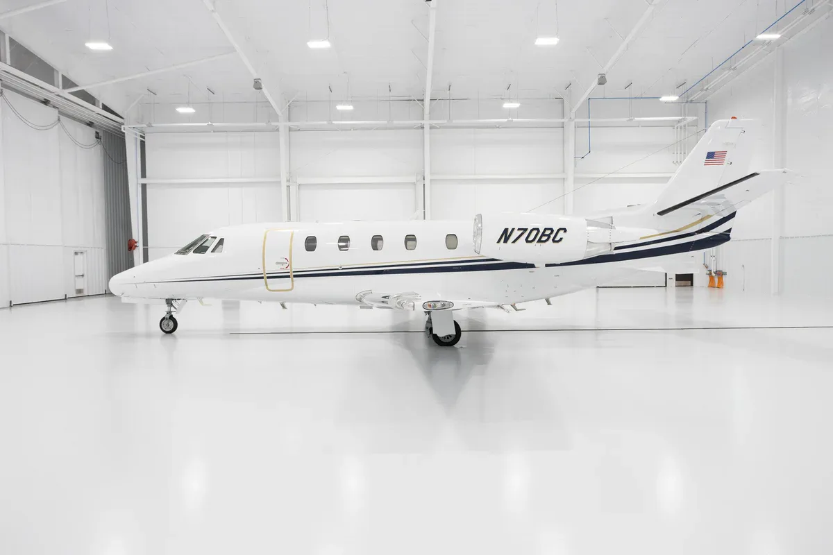 Exterior view of a 2002 Cessna Citation Excel SN 560-5279, N70BC.