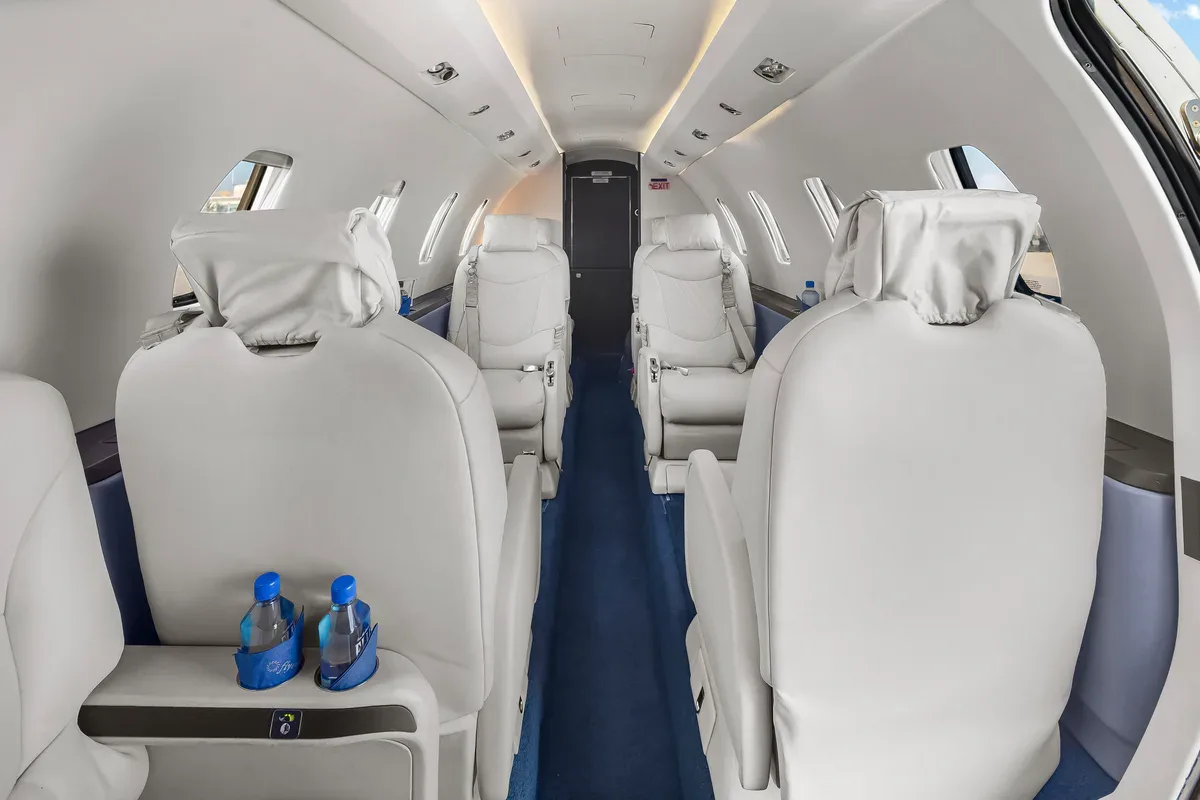 Cabin interior of a 2003 Cessna Citation Excel SN 560-5355.