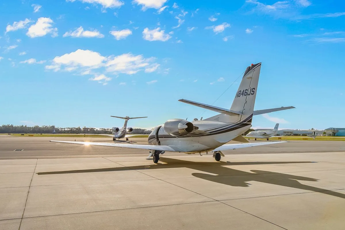 Exterior view of a 2003 Cessna Citation Excel SN 560-5355, N846JS.