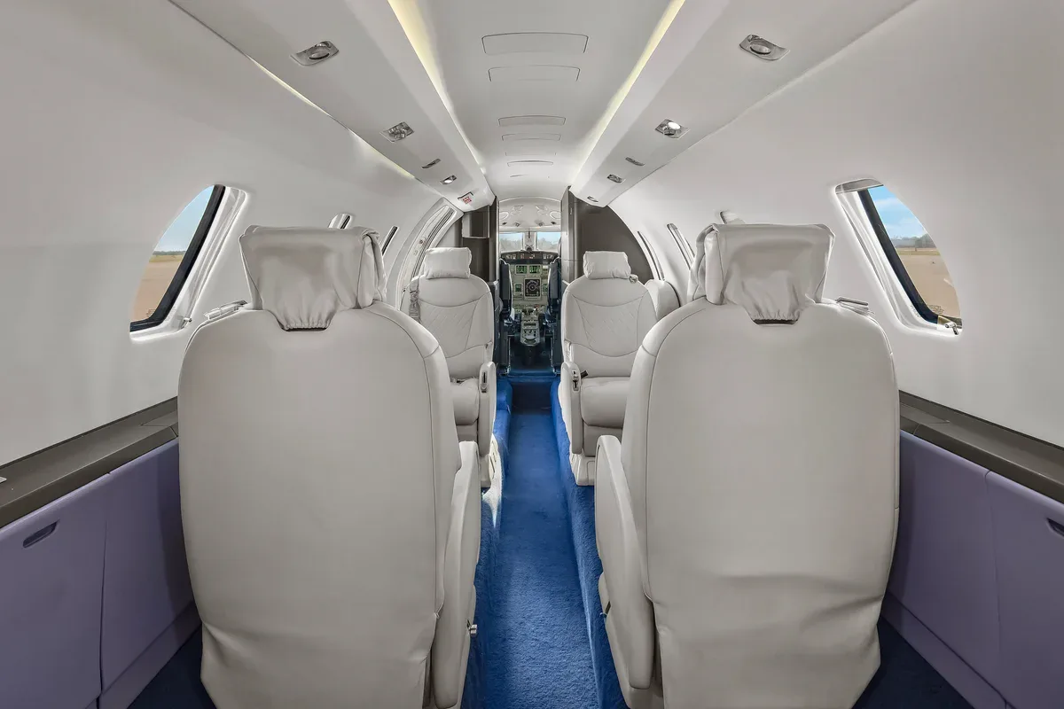 Cabin interior of a 2003 Cessna Citation Excel SN 560-5355.