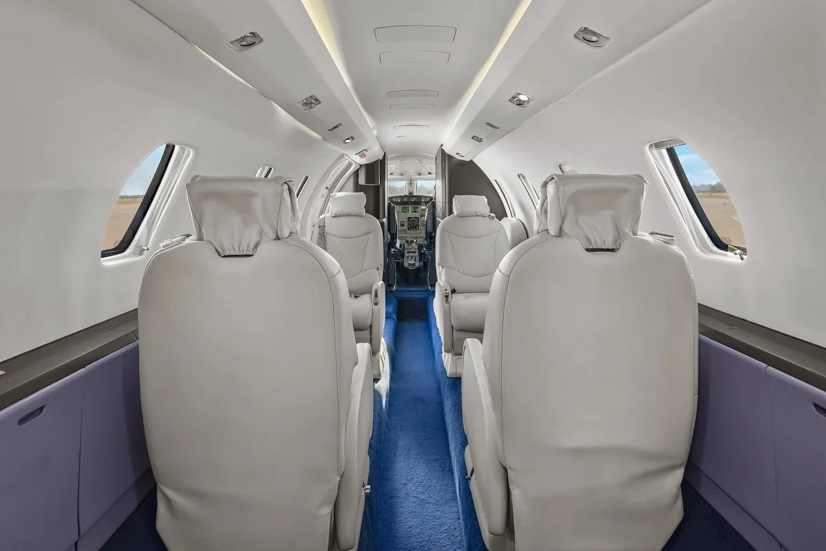 Cabin interior of a 2003 Cessna Citation Excel SN 560-5355.