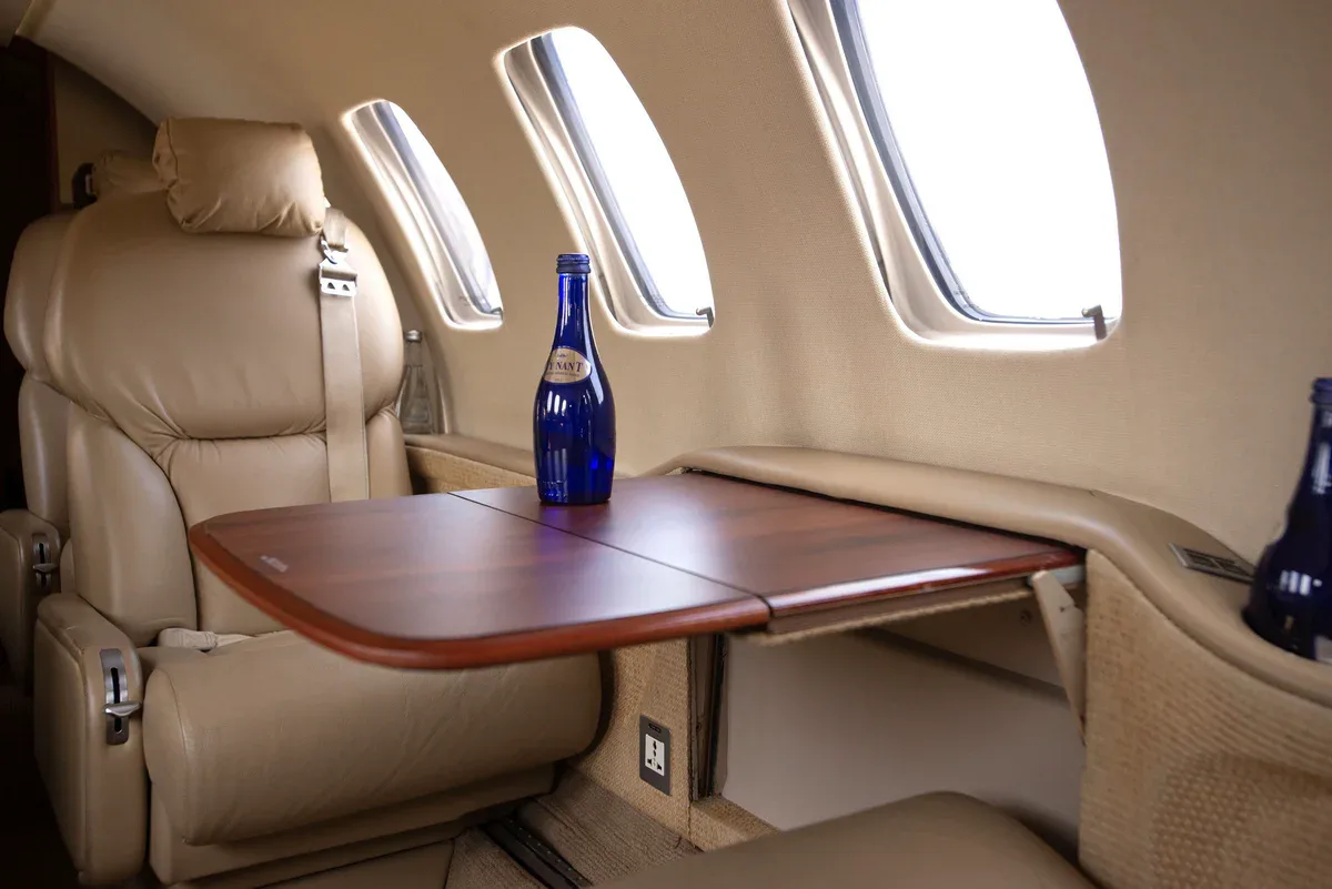 Cabin interior of a 2006 Cessna Citation Bravo SN 550-1131.