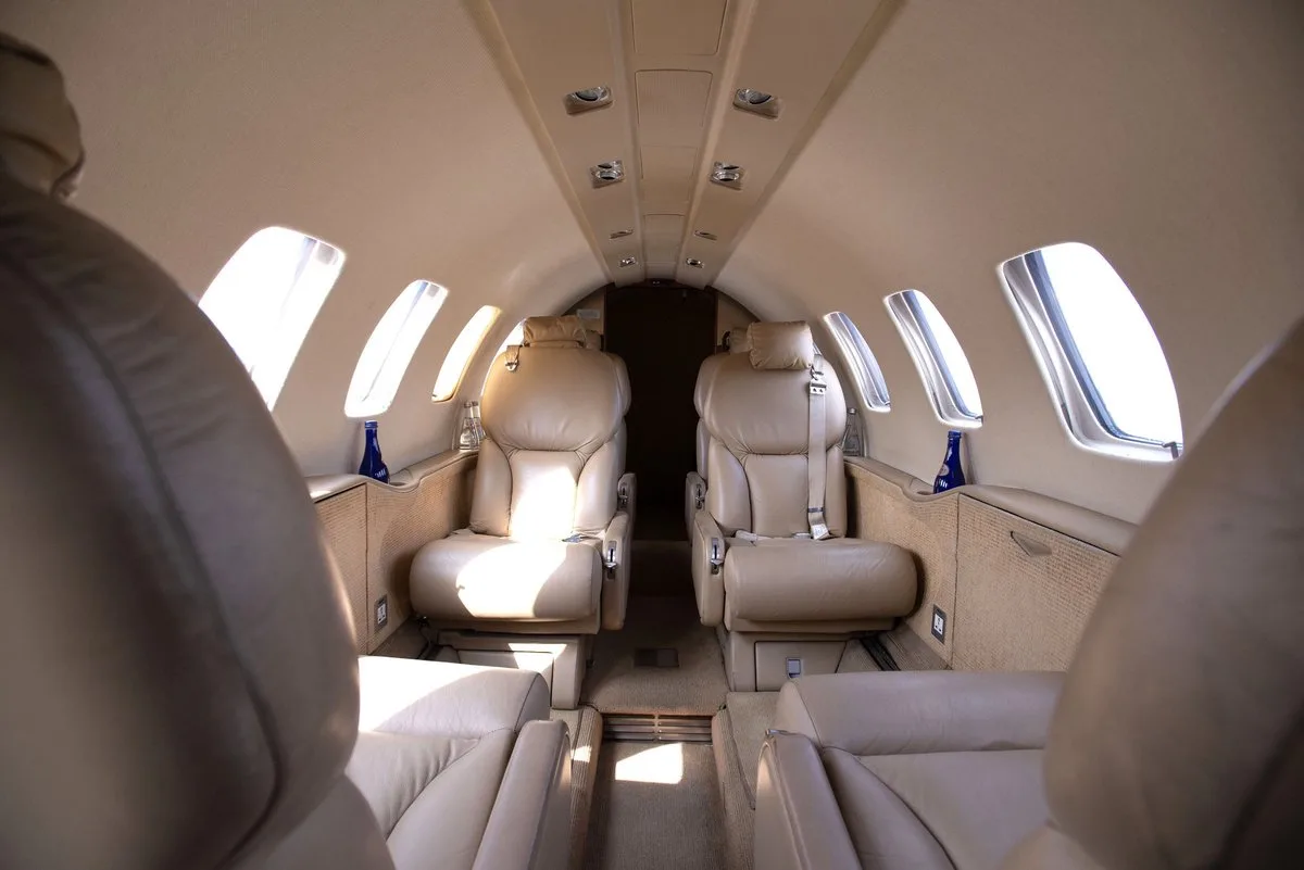 Cabin interior of a 2006 Cessna Citation Bravo SN 550-1131.