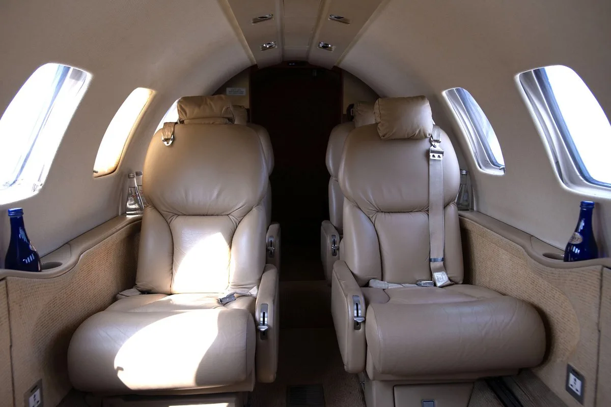 Cabin interior of a 2006 Cessna Citation Bravo SN 550-1131.