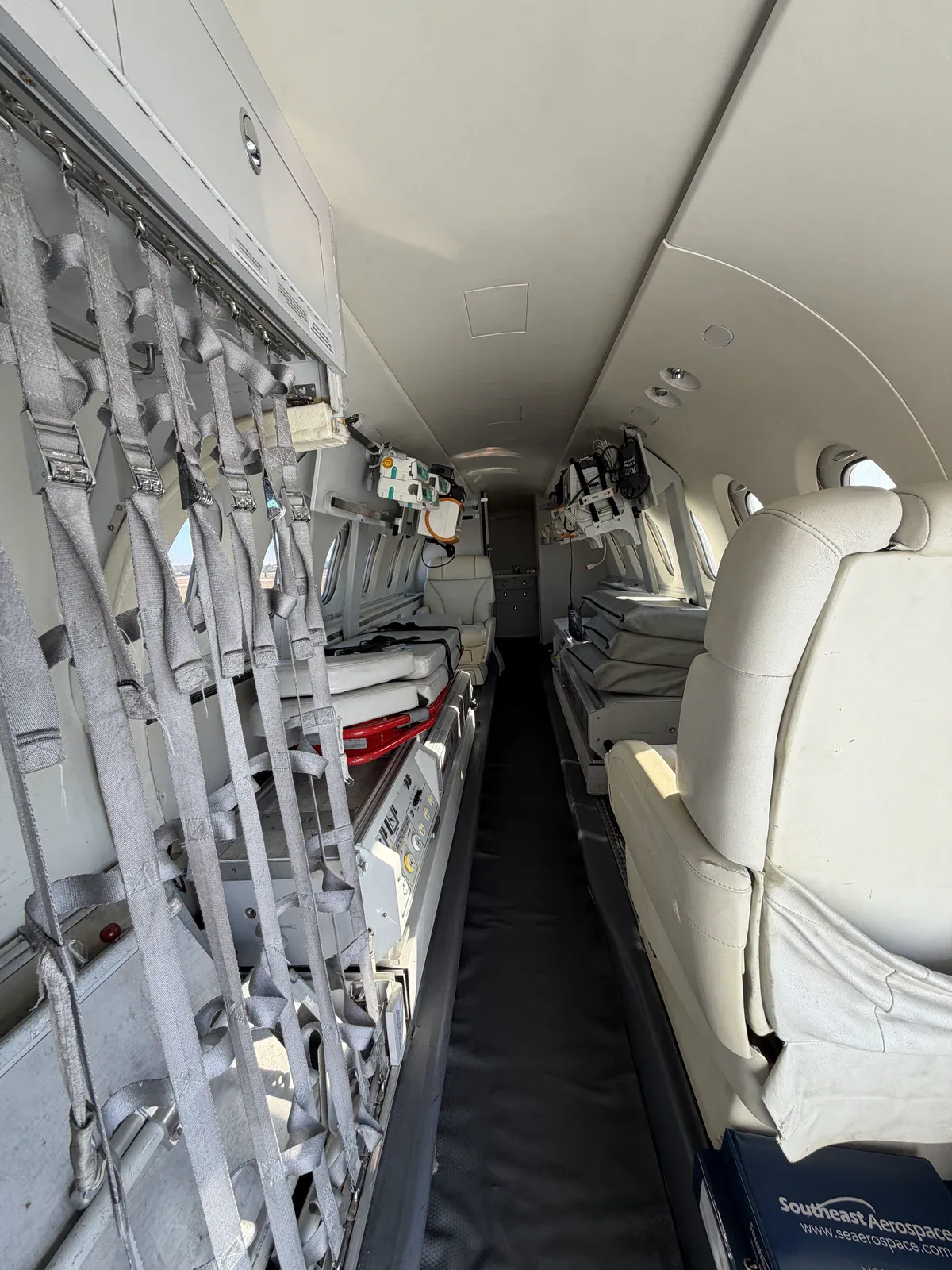 Cabin interior of a 2009 Hawker 900XP SN.