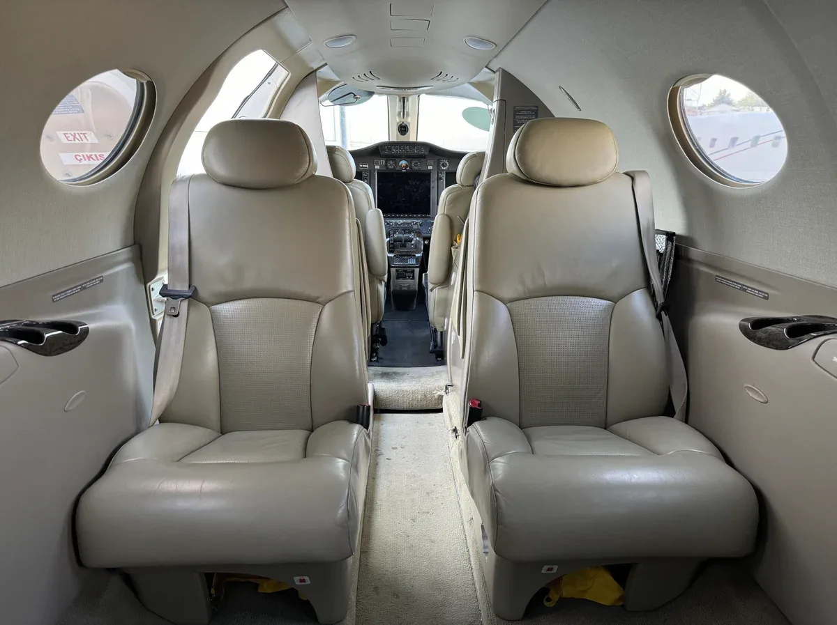 Cabin interior of a 2010 Cessna Citation Mustang SN 510-0330.
