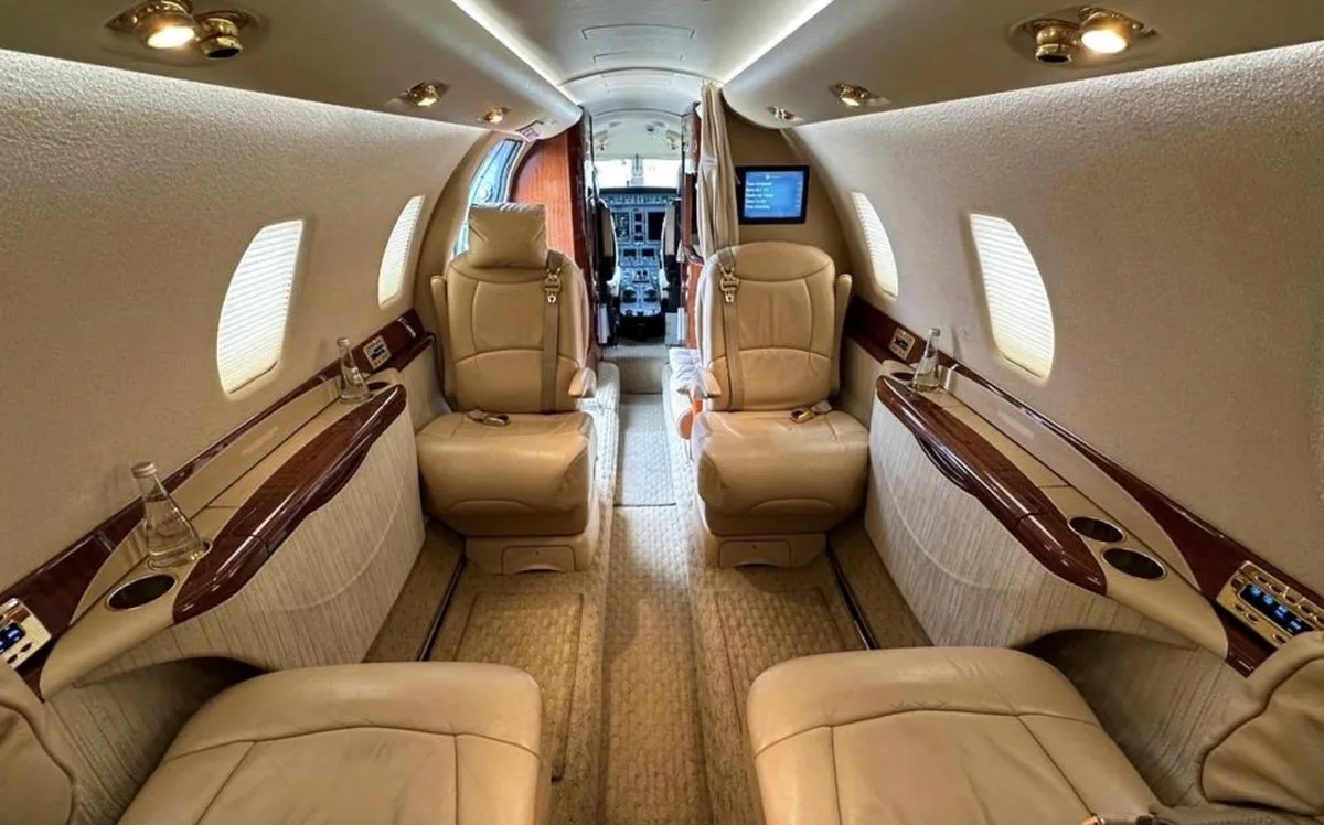Cabin interior of a 2010 Cessna Citation Sovereign SN 680-0306.