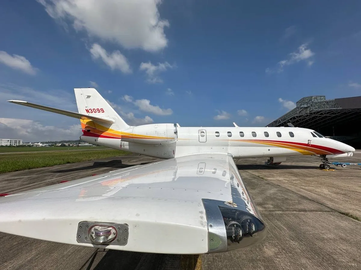 Exterior view of a 2010 Cessna Citation Sovereign SN 680-0306, N3099.