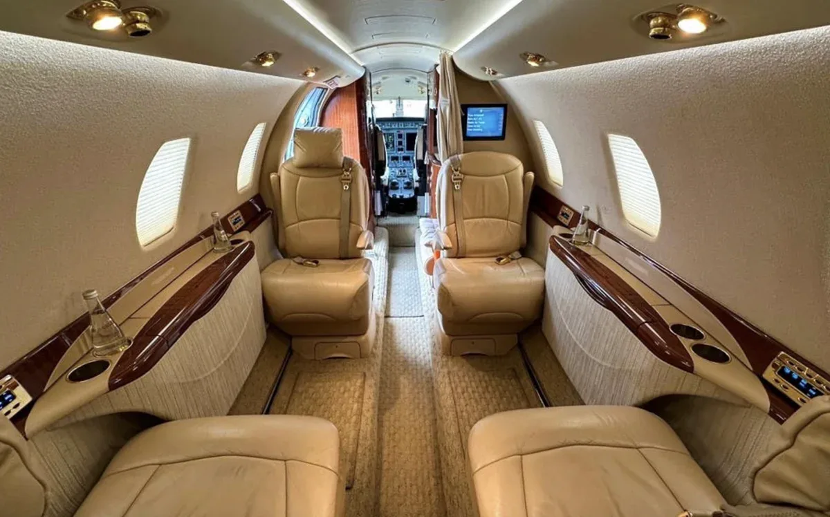 Cabin interior of a 2010 Cessna Citation Sovereign SN 680-0306.
