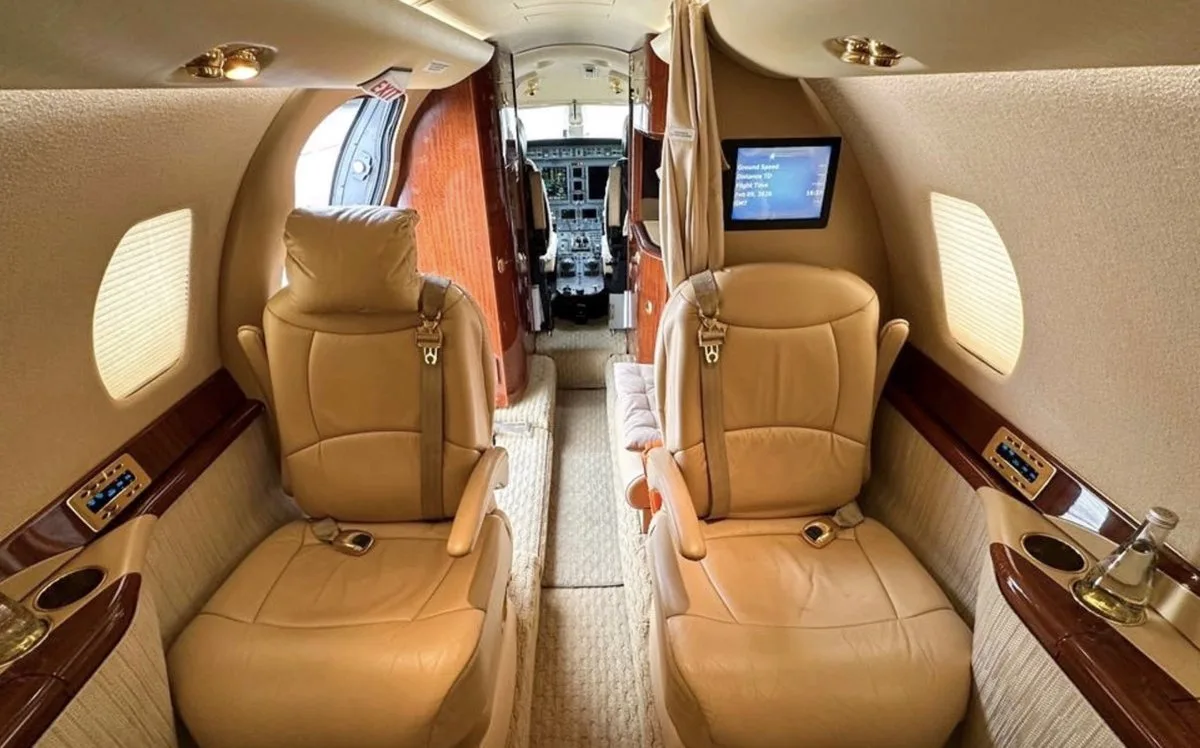Cabin interior of a 2010 Cessna Citation Sovereign SN 680-0306.