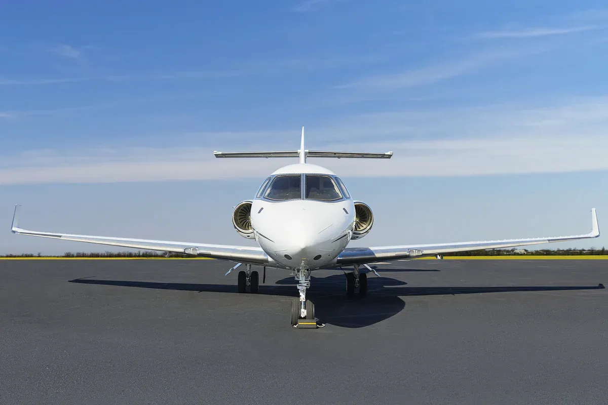 Exterior view of a 2010 Hawker 900XP SN, N26XP.