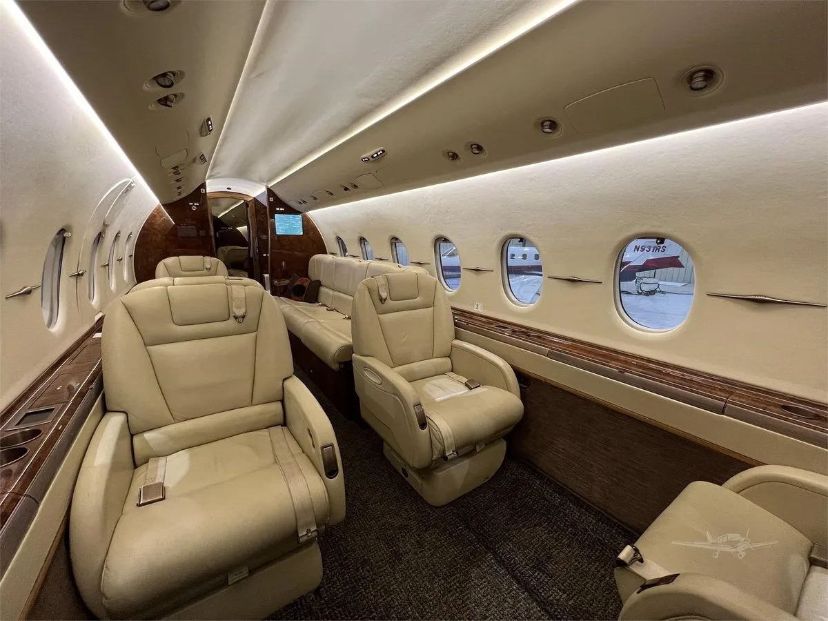 Cabin interior of a 2011 Hawker 4000 SN.